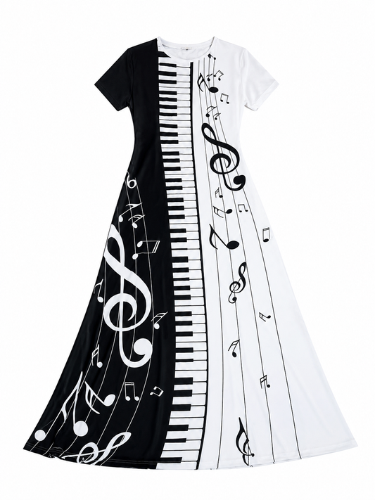Piano Keys Maxi Dress